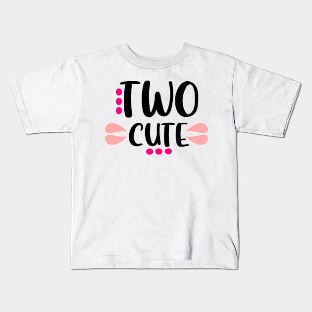 Two Cute 2nd Second Birthday for Girls Kids T-Shirt by JPDesigns